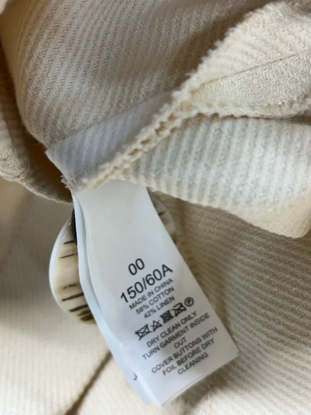 kate spade Luxe Cream Button-Front High Waist linnen blend  twill Skirt withBelt